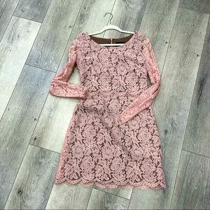 Vera Wang pink lace dress
